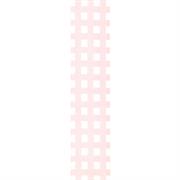 Checkered Organdie Ribbon, Large, 50mm x 20m, Baby Pink